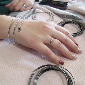 silver tone bracelet arrows